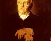弗朗茨 冯 伦巴赫 : Portrait Of Furst Otto Von Bismarck